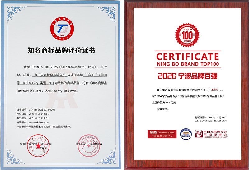 音王®品牌双喜临门!中国品牌研究中心、中华商标协会权威发布 音王®品牌双喜临门!中国品牌研究中心、中华商标协会权威发布